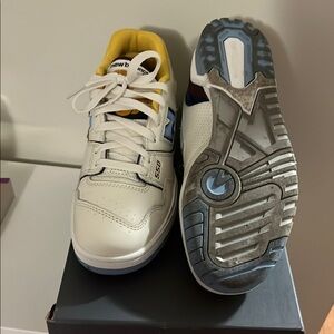 Men’s New Balance 550 White and Blue Sneakers (worn once)